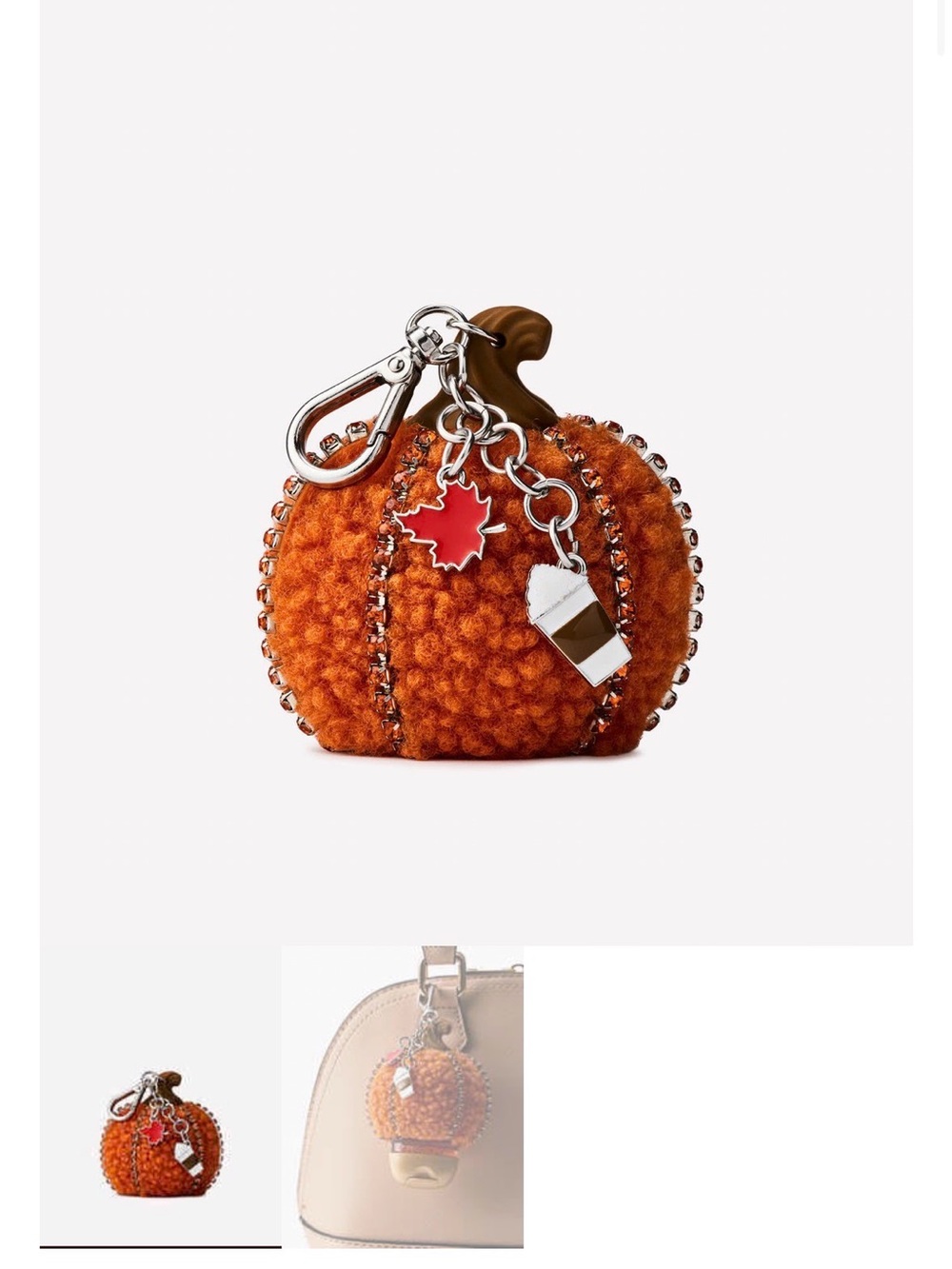Bath & Body Works Applique Pumpkin sanitizer case holder